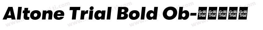 Altone Trial Bold Ob字体转换